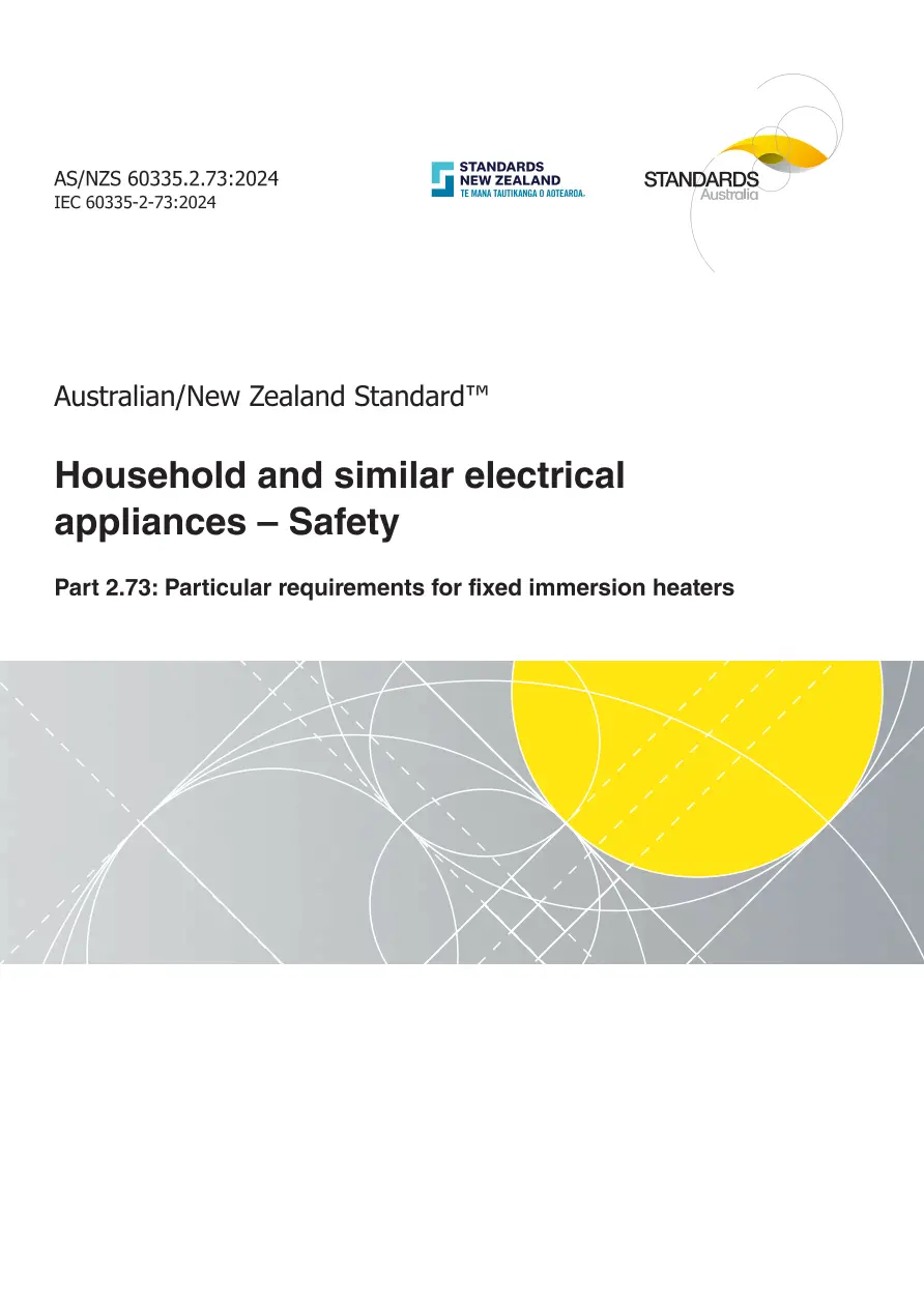 AS/NZS 60335.2.73:2024 pdf