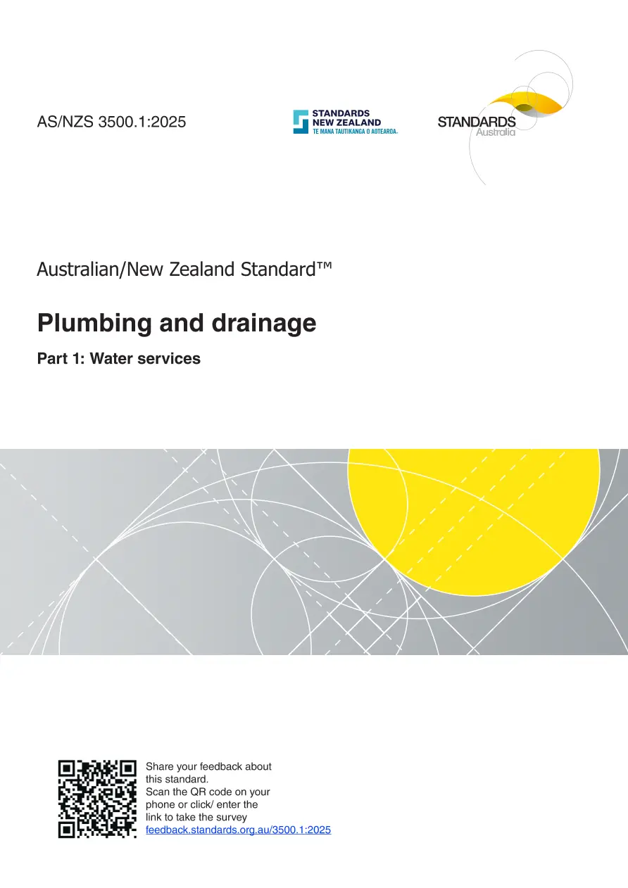 AS/NZS 3500.1:2025 pdf
