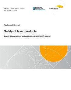 SA/SNZ TR IEC 60825.5:2023 pdf