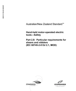AS/NZS 60745.2.8:2009 pdf