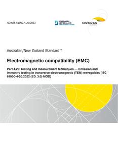 AS/NZS 61000.4.20:2023 pdf