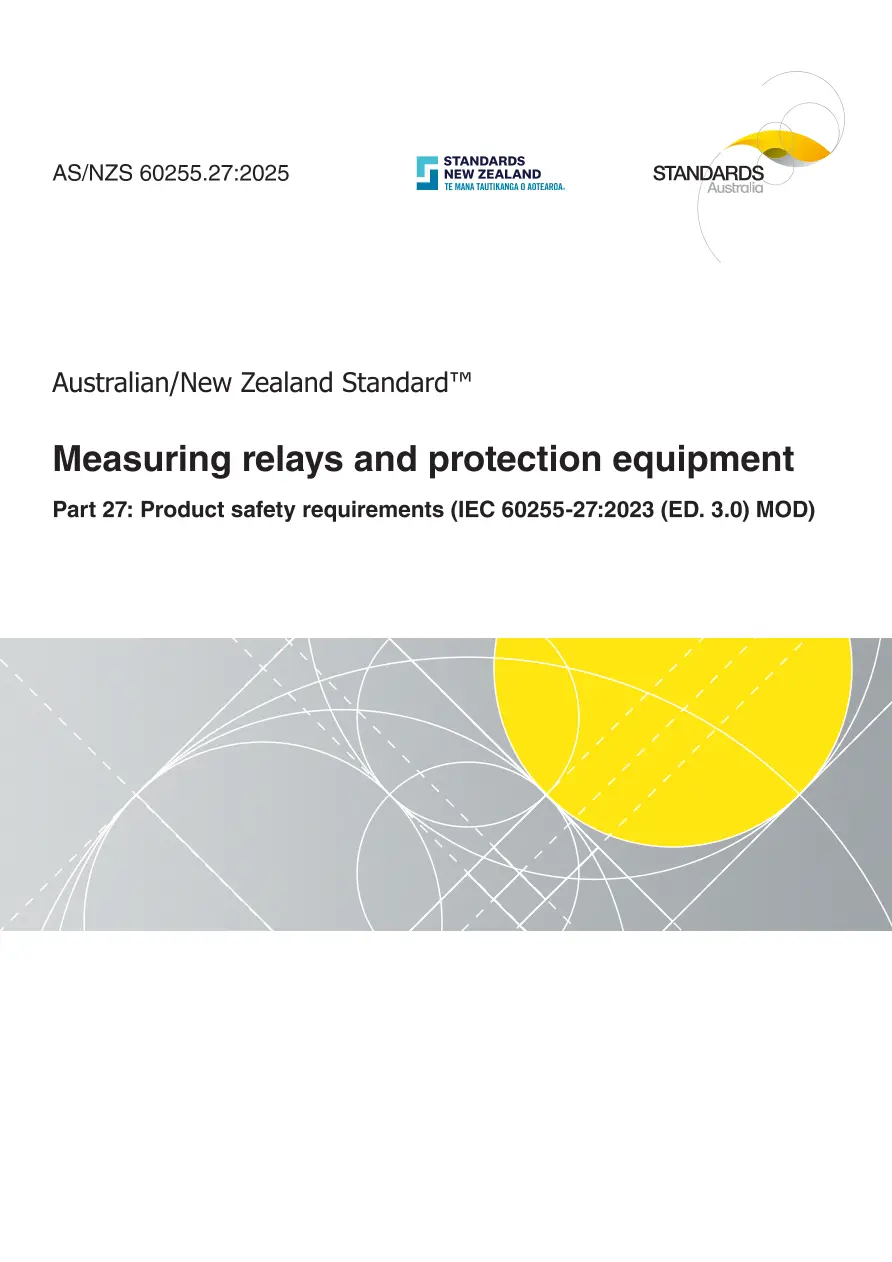 AS/NZS 60255.27:2025 pdf