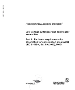 AS/NZS 61439.4:2016 pdf