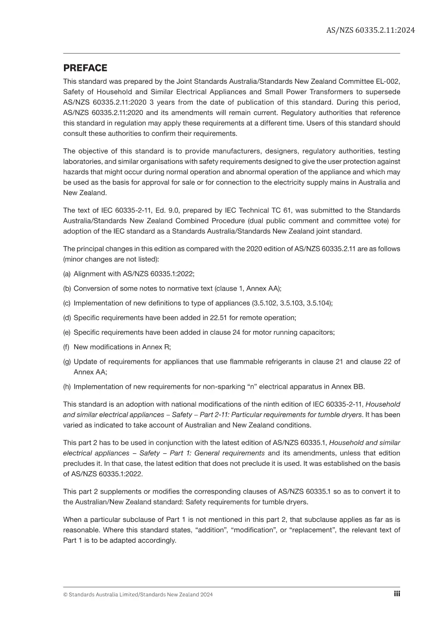 AS/NZS 60335.2.11:2024 pdf
