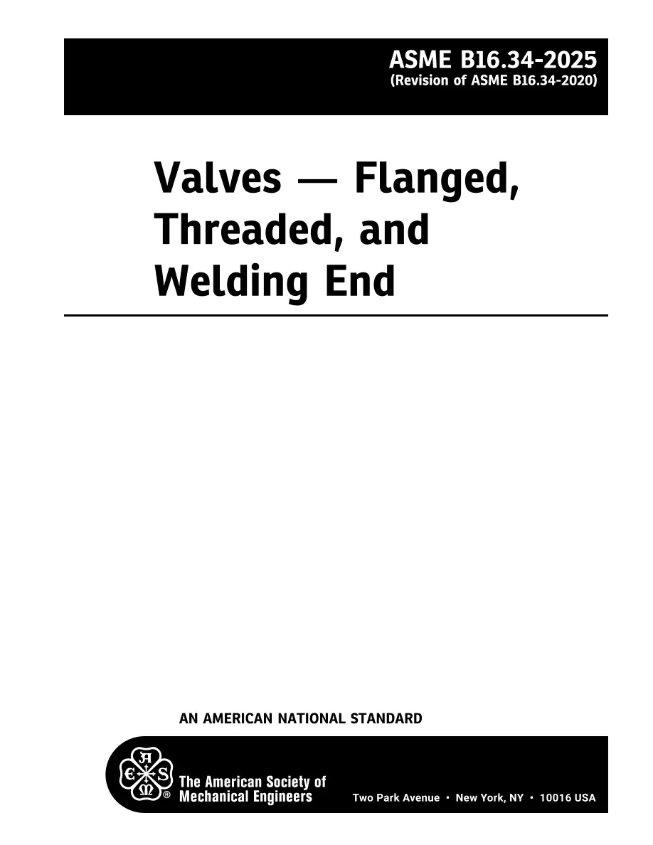 ASME B16.34-2025 pdf