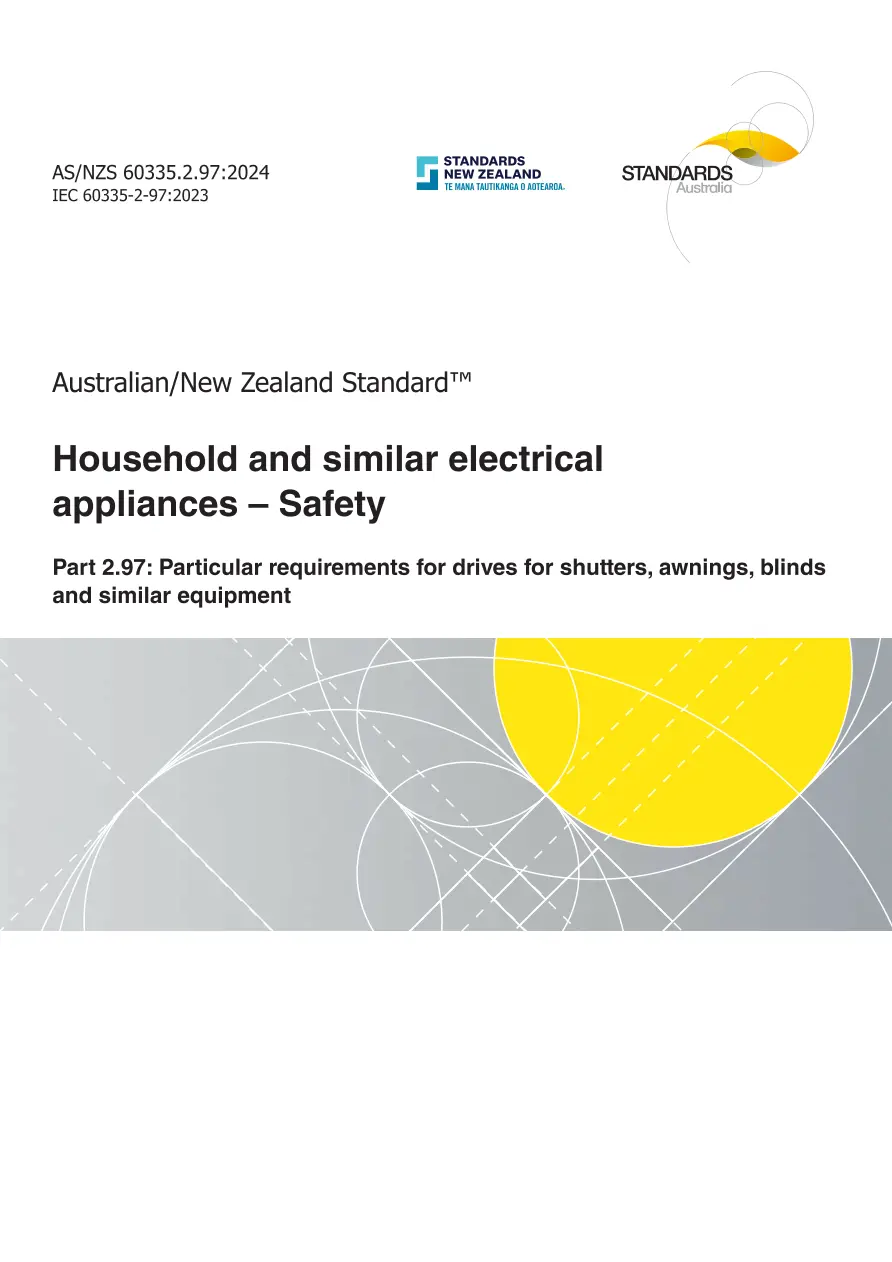 AS/NZS 60335.2.97:2024 pdf