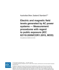 AS/NZS 62110:2021 pdf