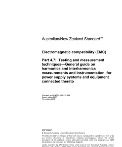 AS/NZS 61000.4.7:2012 pdf