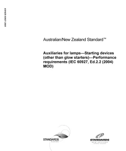 AS/NZS 60927:2005 pdf