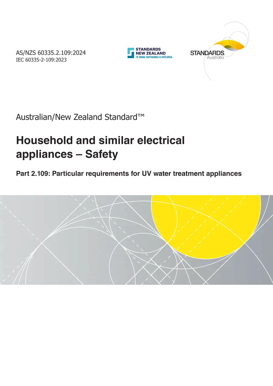 AS/NZS 60335.2.109:2024 pdf