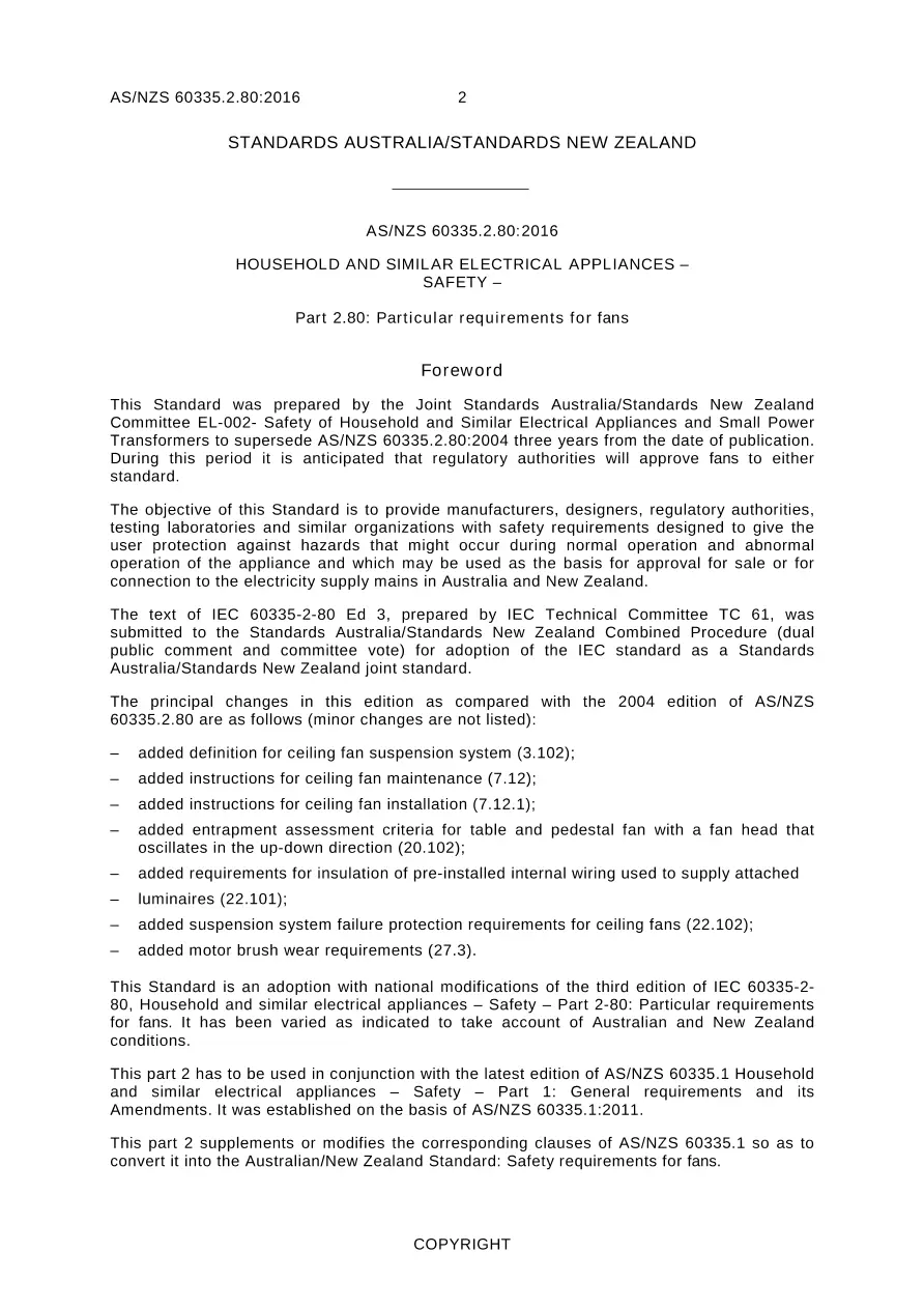 AS/NZS 60335.2.80:2016 pdf