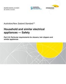 AS/NZS 60335.2.8:2023 pdf