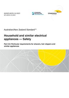 AS/NZS 60335.2.8:2023 pdf