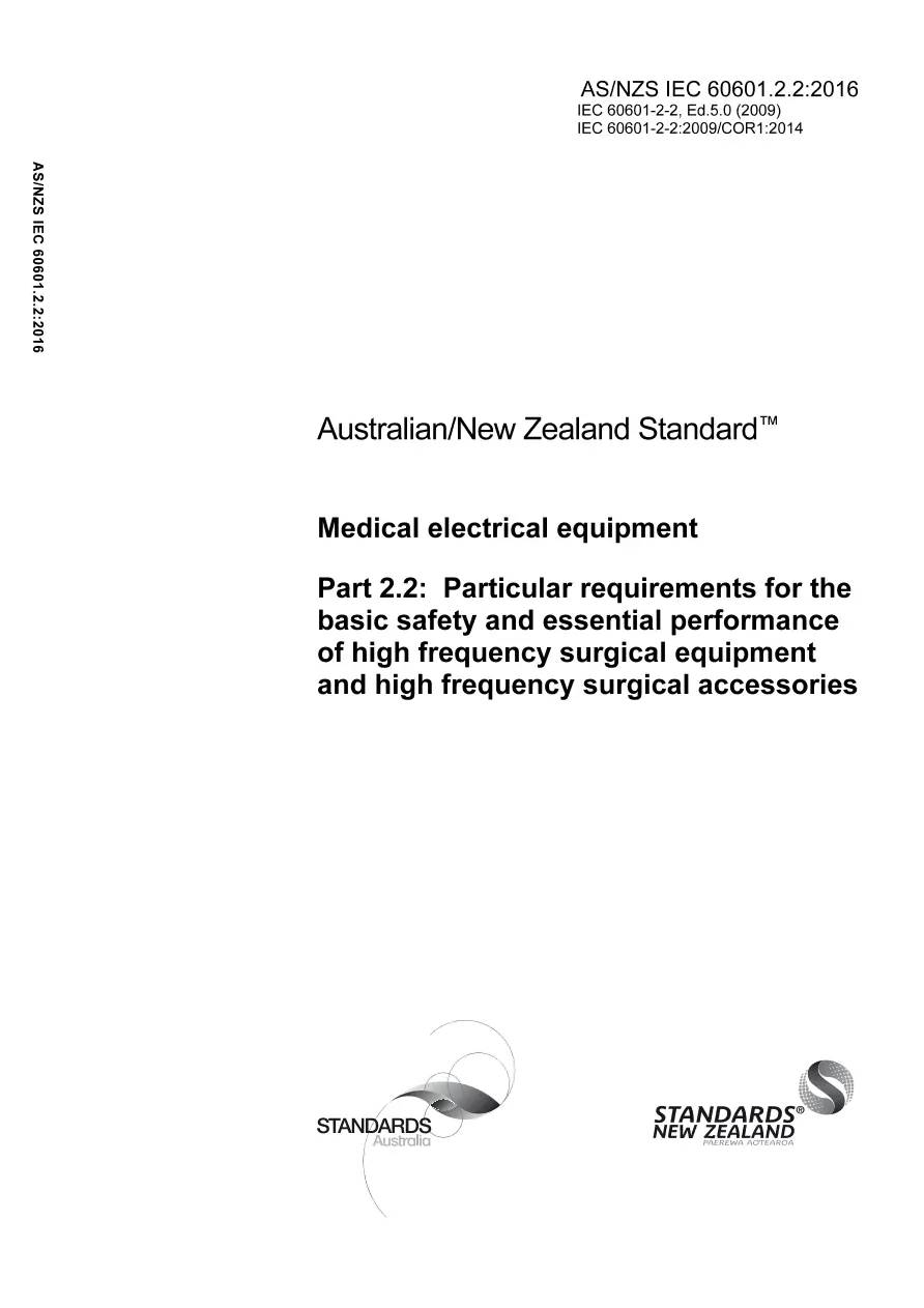 AS/NZS IEC 60601.2.2:2016 pdf