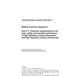 AS/NZS IEC 60601.2.2:2016 pdf