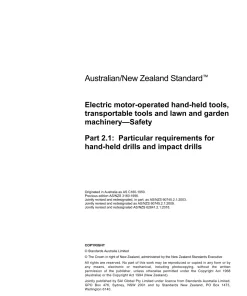 AS/NZS 62841.2.1:2018 pdf