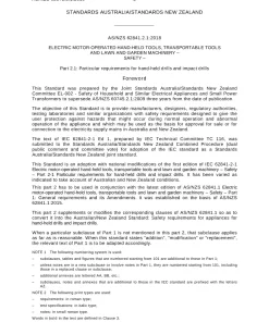 AS/NZS 62841.2.1:2018 pdf