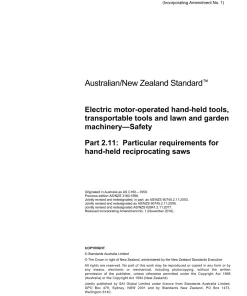 AS/NZS 62841.2.11:2017 pdf