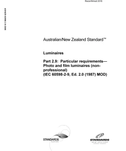 AS/NZS 60598.2.9:2006 pdf