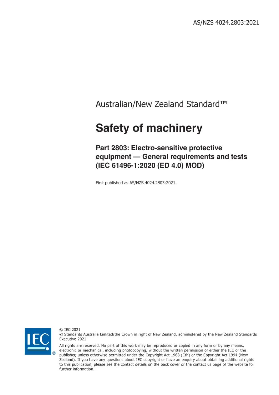 AS/NZS 4024.2803:2021 pdf