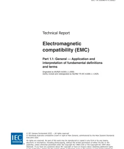 SA/SNZ TR IEC 61000.1.1:2025 pdf