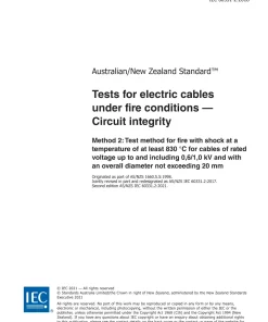 AS/NZS IEC 60331.2:2021 pdf