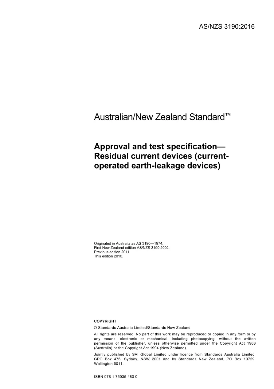 AS/NZS 3190:2016 pdf