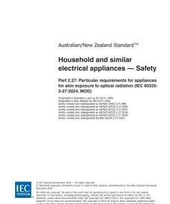 AS/NZS 60335.2.27:2024 pdf
