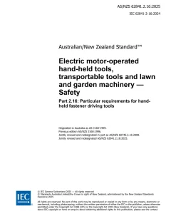 AS/NZS 62841.2.16:2025 pdf