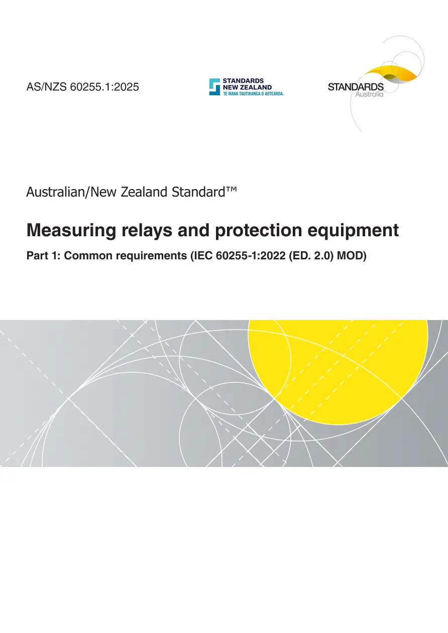 AS/NZS 60255.1:2025 pdf
