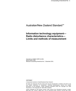 AS/NZS CISPR 22:2009 pdf