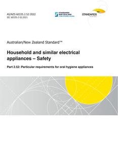 AS/NZS 60335.2.52:2022 pdf