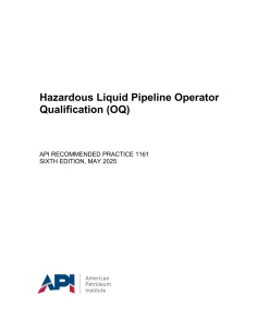 API RP 1161:2025 pdf