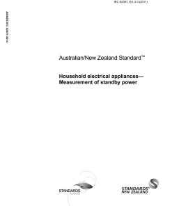 AS/NZS IEC 62301:2014 pdf