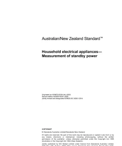 AS/NZS IEC 62301:2014 pdf