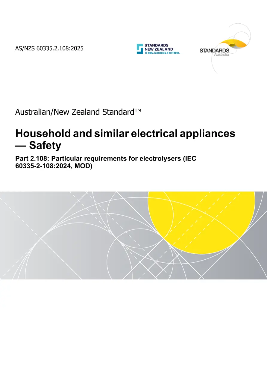 AS/NZS 60335.2.108:2025 pdf