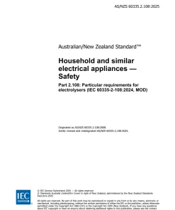 AS/NZS 60335.2.108:2025 pdf