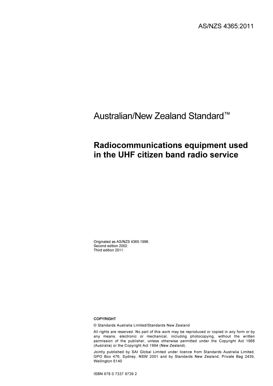 AS/NZS 4365:2011 pdf