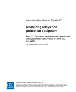 AS/NZS 60255.127:2025 pdf