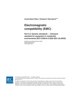 AS/NZS 61000.6.3:2021 pdf