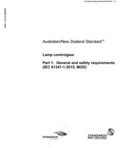 AS/NZS 61347.1:2016 pdf