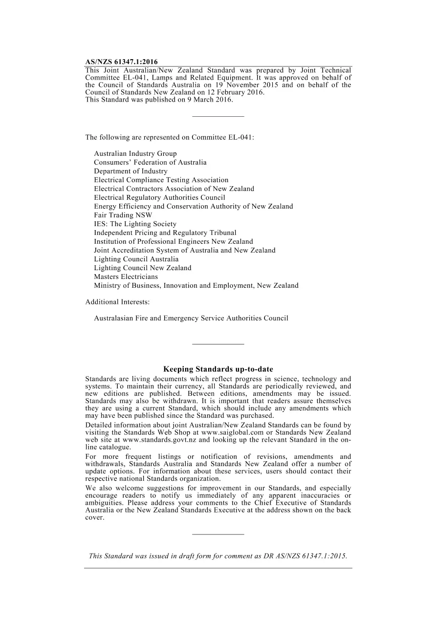 AS/NZS 61347.1:2016 pdf