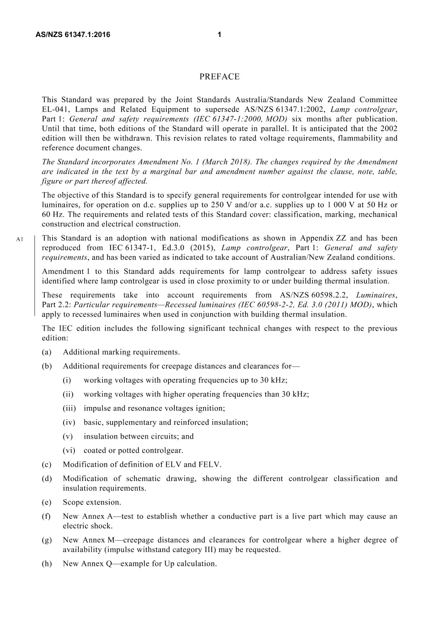 AS/NZS 61347.1:2016 pdf