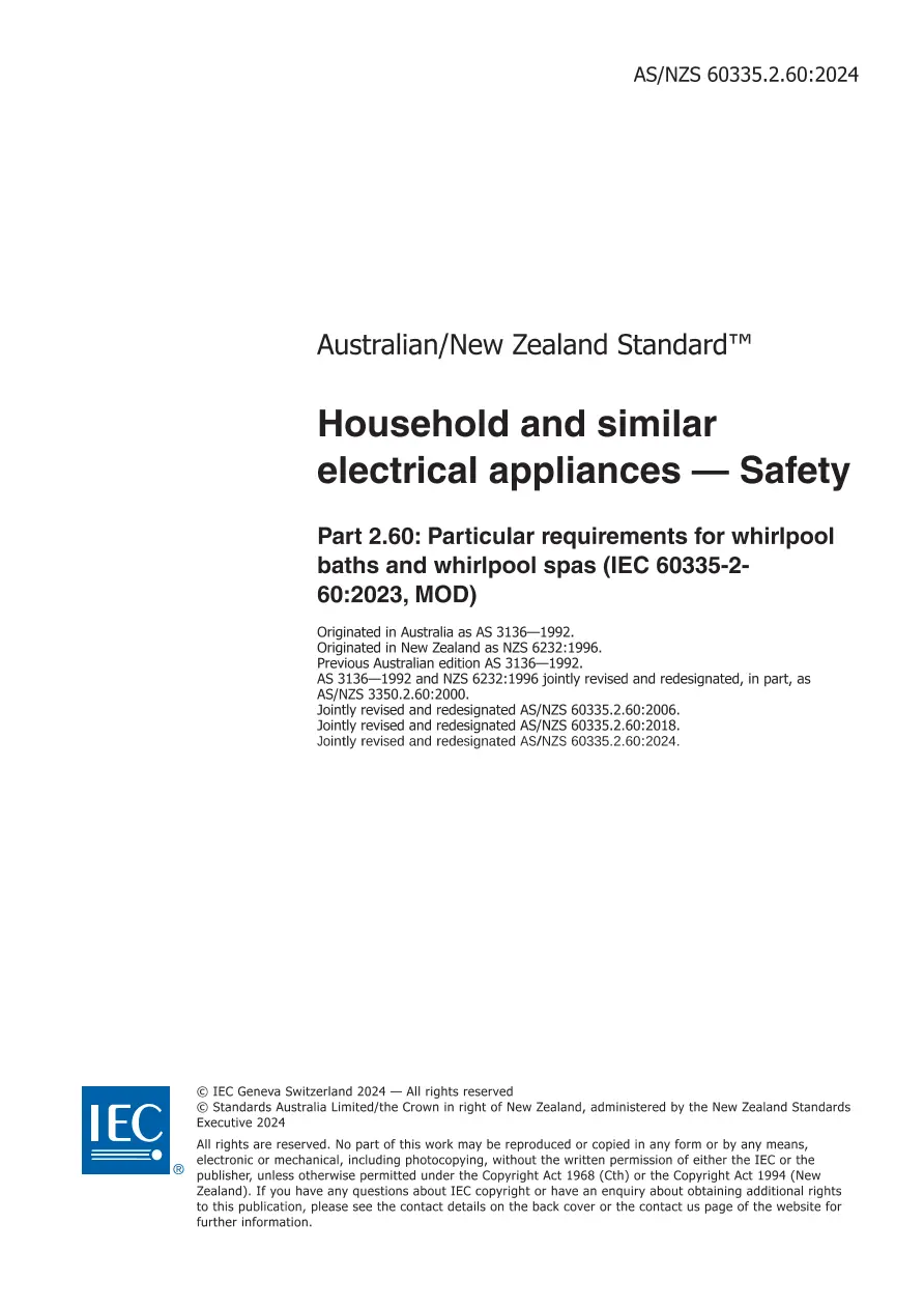 AS/NZS 60335.2.60:2024 pdf