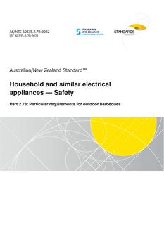 AS/NZS 60335.2.78:2022 pdf