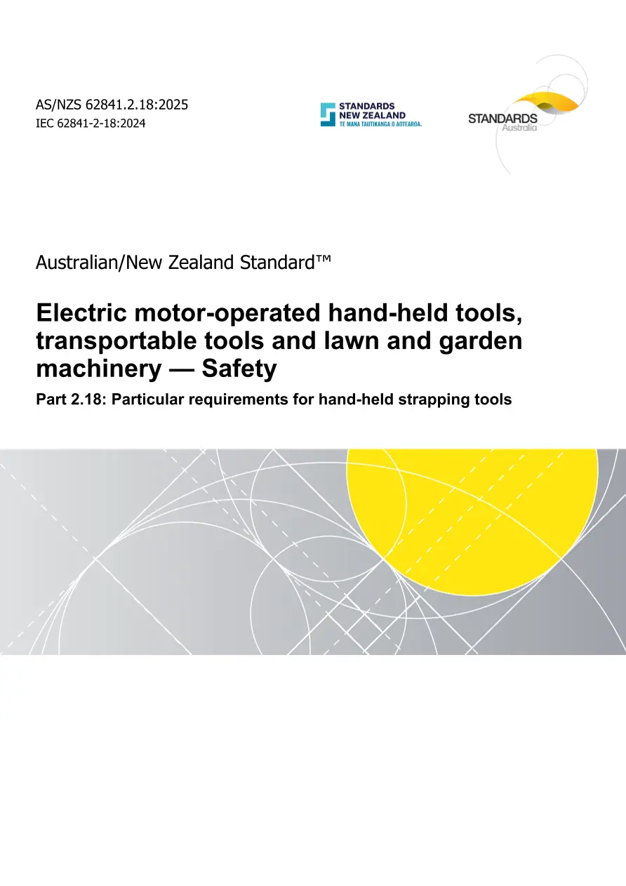 AS/NZS 62841.2.18:2025 pdf