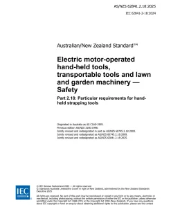 AS/NZS 62841.2.18:2025 pdf