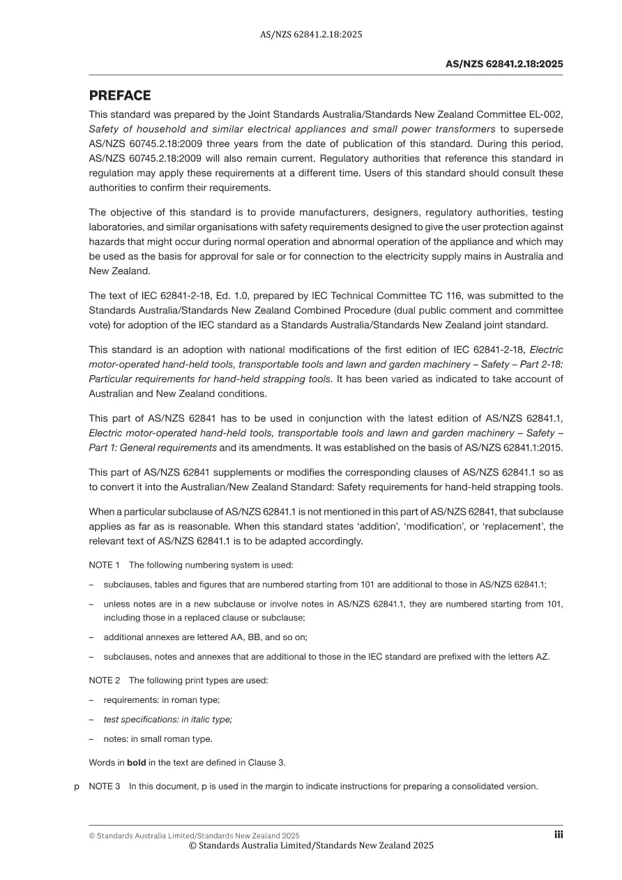 AS/NZS 62841.2.18:2025 pdf