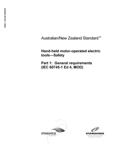 AS/NZS 60745.1:2009 pdf
