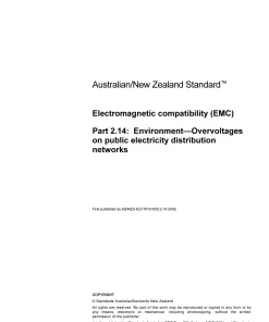 AS/NZS IEC TR 61000.2.14:2009 pdf